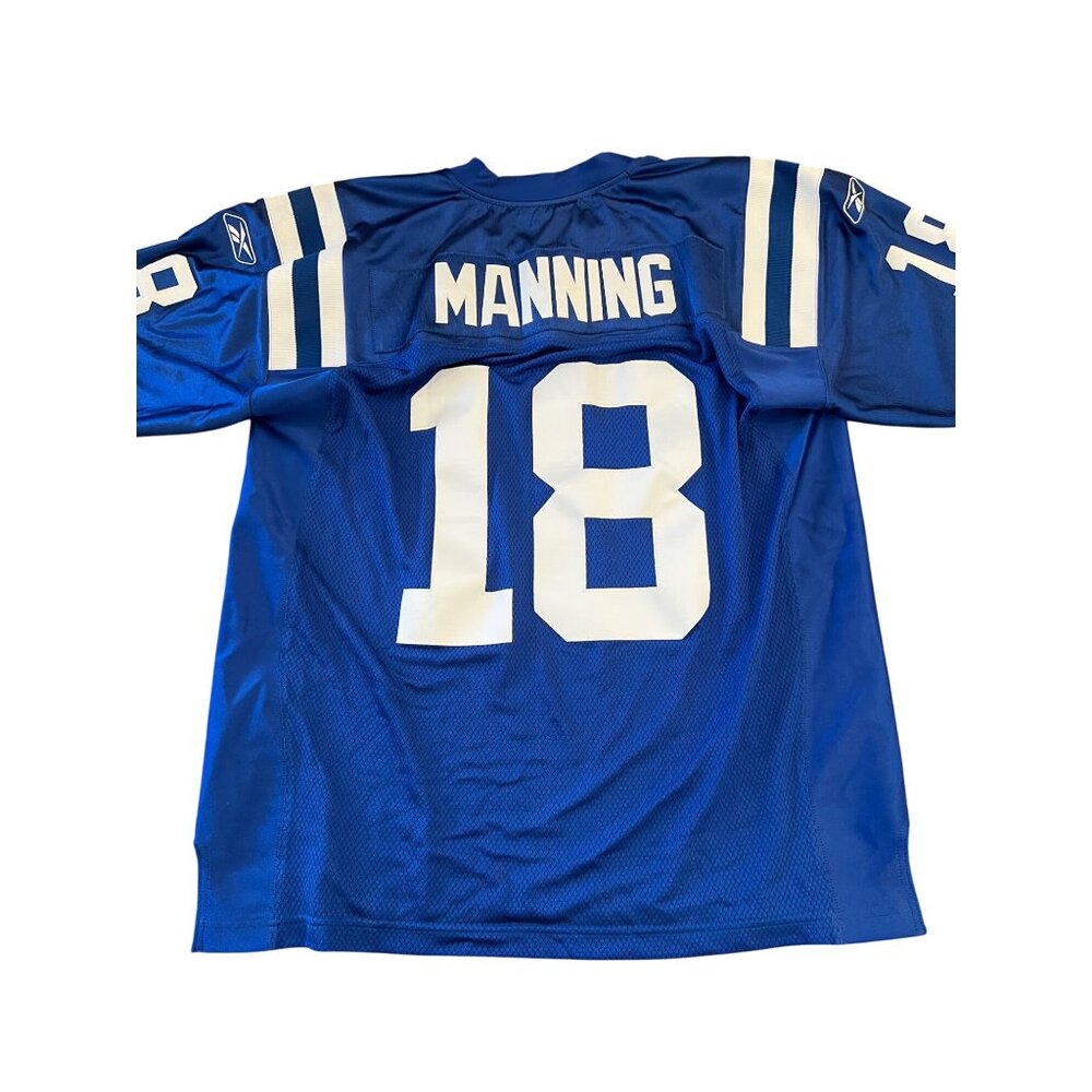 Reebok NFL Peyton Manning #18 Blue Indianapolis Colts Jersey Men's Size 50